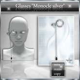 !! NE! Glasses "Monocle silver"