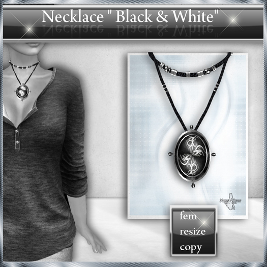 !! NE! Necklace "B & W"