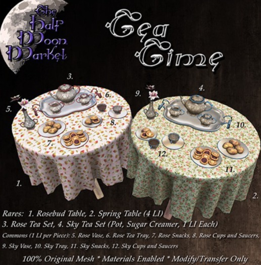 The Half Moon Market - Tea Time - 02 -  Spring Table RARE