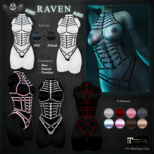 [The Forge] Raven Panties, Pink Holo