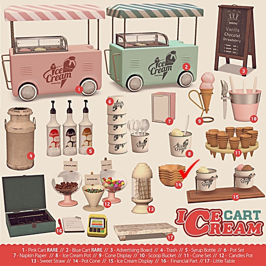220ML - Ice Cream Cart Gacha - Pot Cone - COMMON