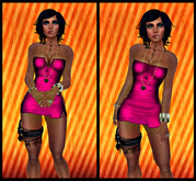 *Fashion style* Dress Lineea Dark Pink