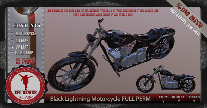 black lightning motorcycle
