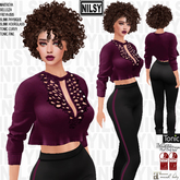 TRANSPARENT NET FRONT JUMPER AND LEGGINGS