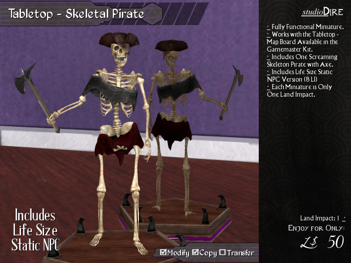 /studioDire/ Tabletop - Skeletal Pirate