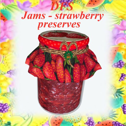 Jams strawberry preserves  - storage vendor crate fb
