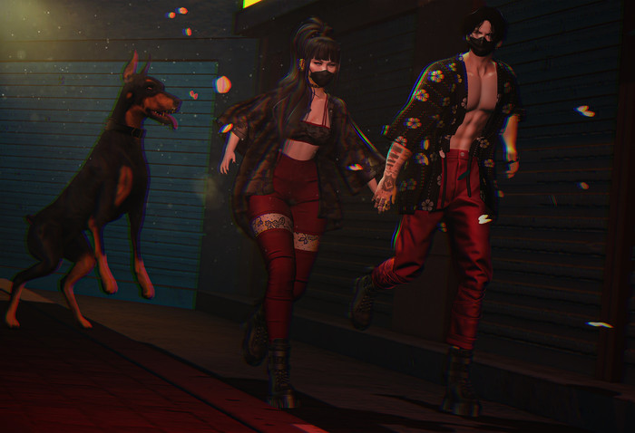 *MB* Bento pose couple escaping