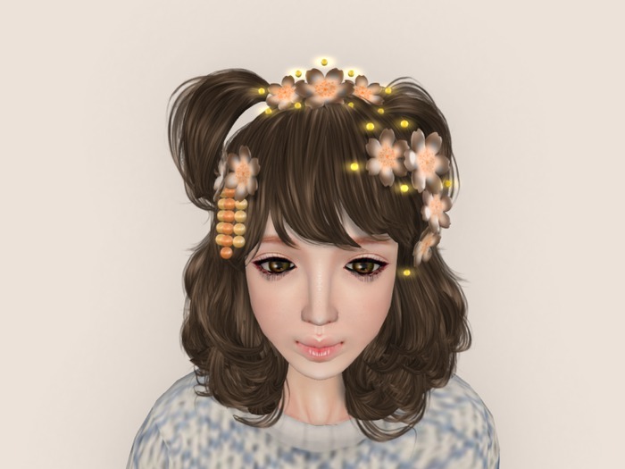 Flower Head Accessories - orange -