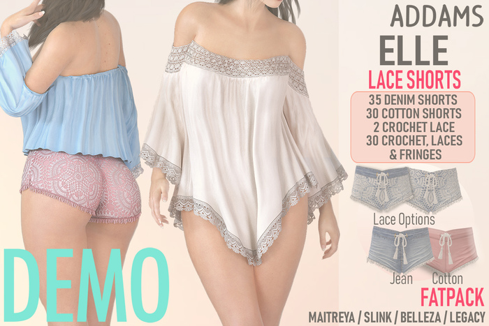 Addams "Elle" Lace Shorts #DEMO