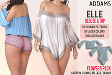 Addams "Elle" Off the Shoulder Blouse & Top #FLOWER PACK