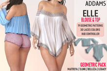 Addams "Elle" Off the Shoulder Blouse & Top #GEOMETRIC PACK