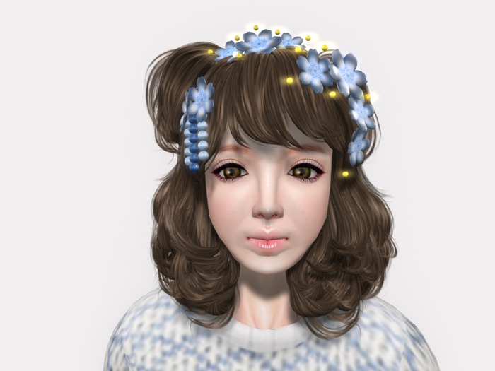 Second Life Marketplace Flower Head Accessories sky