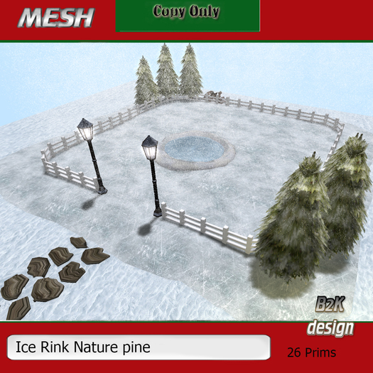 Christmas - Ice Rink Nature pine