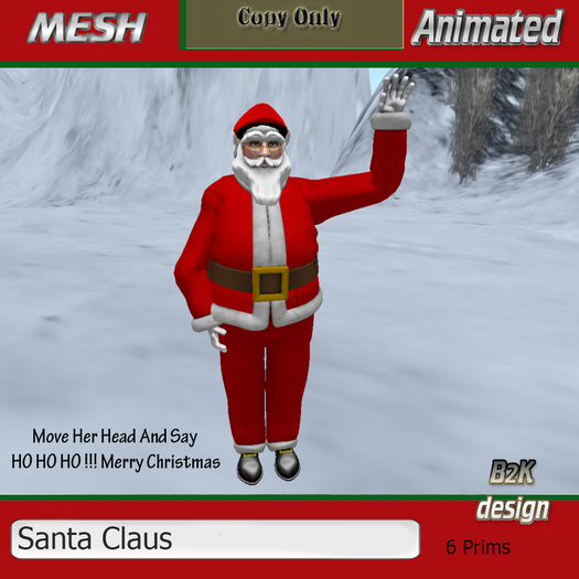 Santa Claus mesh Animated and Sound