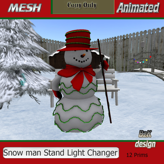 Snow Man Stand Light Changer