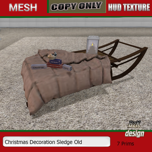 Christmas Decoration Sledge Old