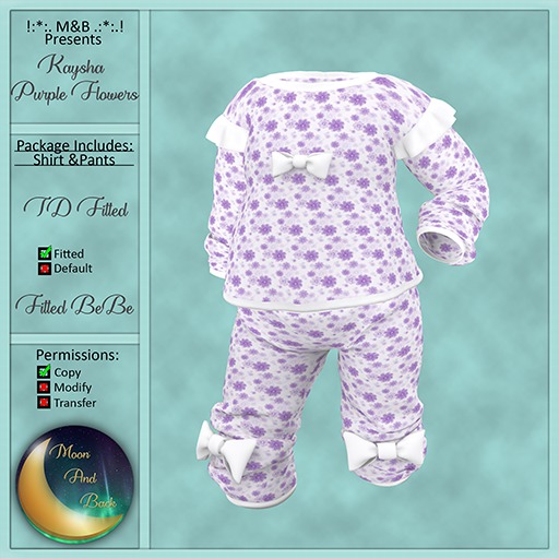 !:*:. M&B .:*:.! Kaysha Purple Flowers 