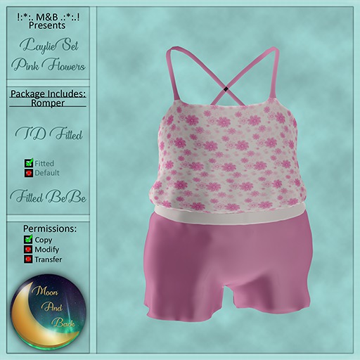 !:*:. M&B .:*:! Laylie Pink Flowers Romper Delivery Hud