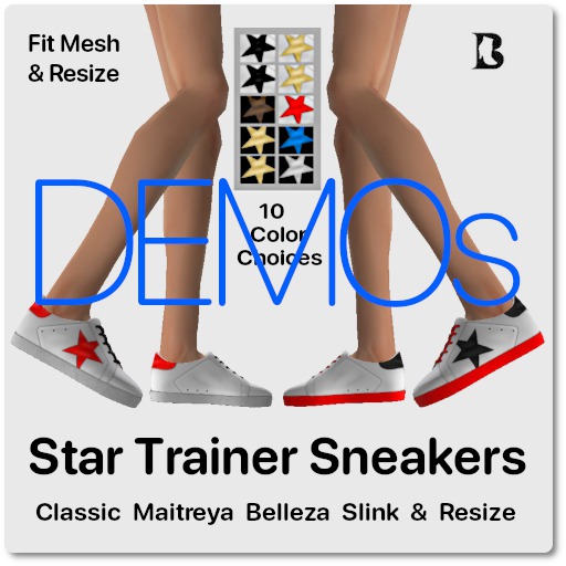 Blackburns Star Trainers 4 Sizes & Resize DEMO