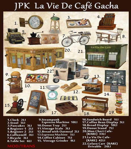 **JPK La Vie De Cafe Gacha -Bread with Oatmeal-