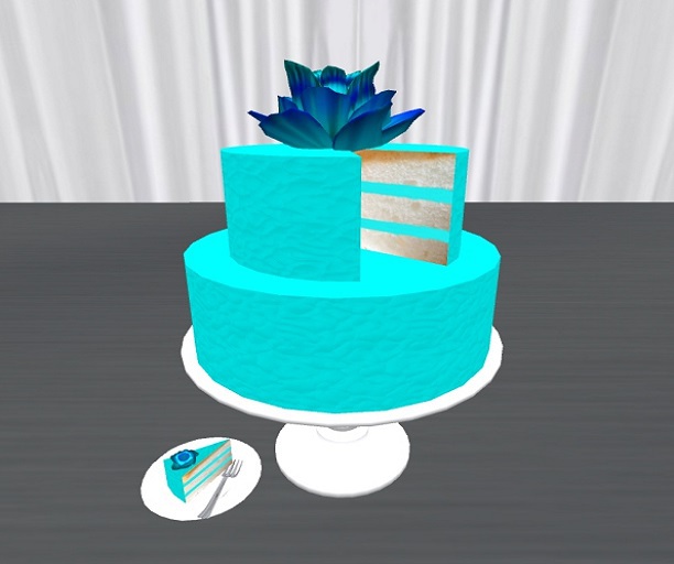 Aqua Sponge Party Cake