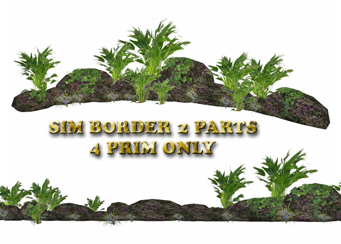 *Heart* - Sim Border Rock Exotic Garden/ Copy