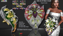 R.F. - *Calla & Baby's breath Bouquet w/hud & pose