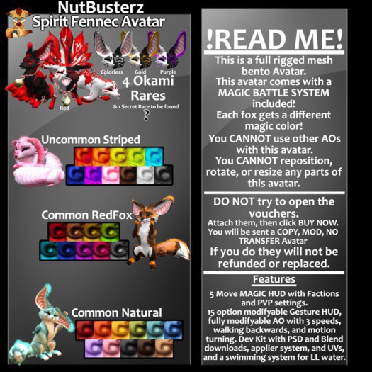 {NB} Spirit Fennec COMMON Natural RED Voucher (Wear)