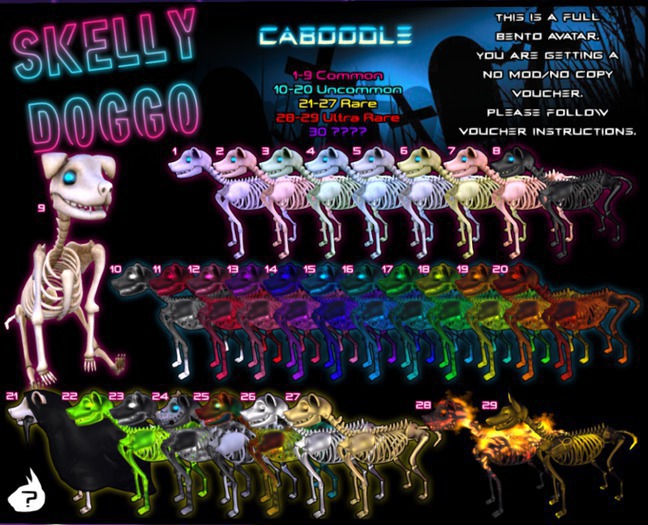 {C} Skelly Doggo Voucher {Muertos} 24 RARE