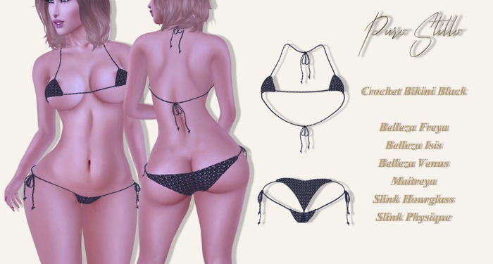 .::PS::.Crochet Bikini - Black