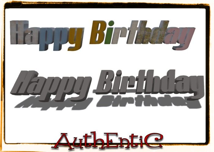 Full Perm Happy Birthday Sign Vers. 2 - Mesh