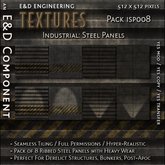 [ISP008] 8 Ribbed Steel Panel Textures Heavy Gauge Hazard Striped Industrial Panel Textures from E&D ENGINEERING