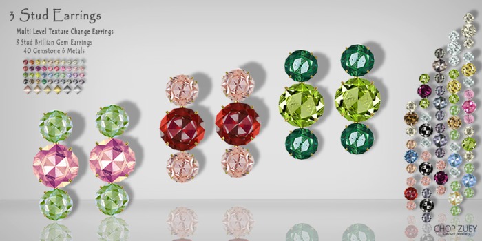 3 Stud Earrings - TxChnge