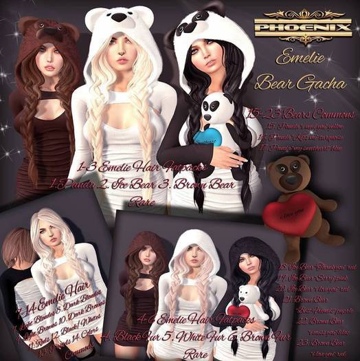 :::Phoenix::: 2. Emelie Hair - Ice Bear Fatpack (boxed) RARE