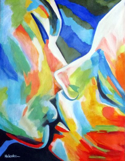 Kiss Modern Art Full Perm Texture