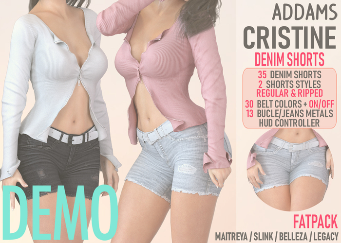 Addams - Cristine - Denim Shorts #DEMO