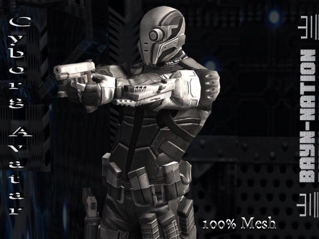 BayN-Nation- Cyborg Avatar - Grey
