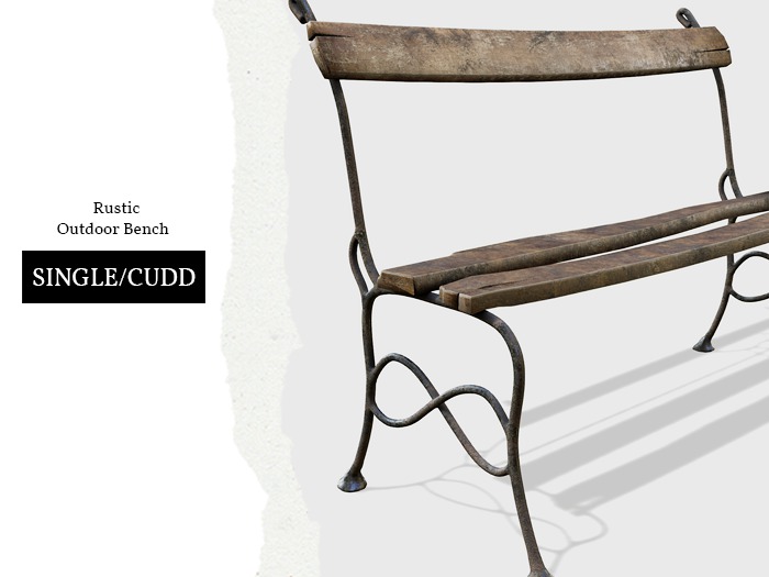 Second Life Marketplace - Nutmeg. Rustic Outdoor Bench