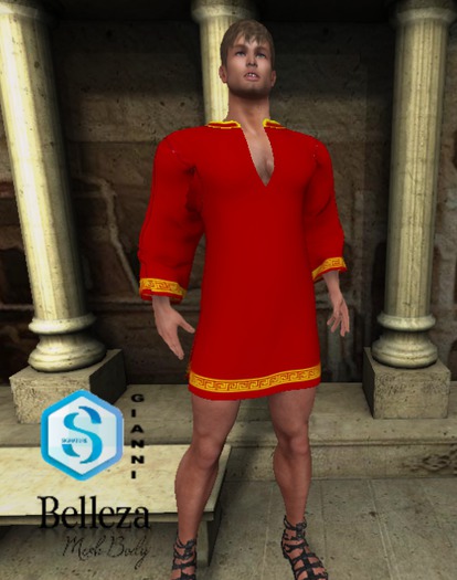 XK Romanesque Long Tunic Red