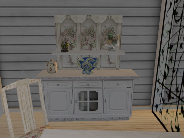 Roses Shabby Chic cabinet 