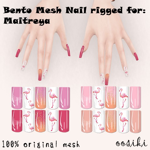 <ooSiki>Bento Nail // Flamingo (wear)
