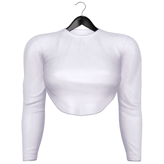 [Pumpkin] Long Sleeve Cropped Top - White
