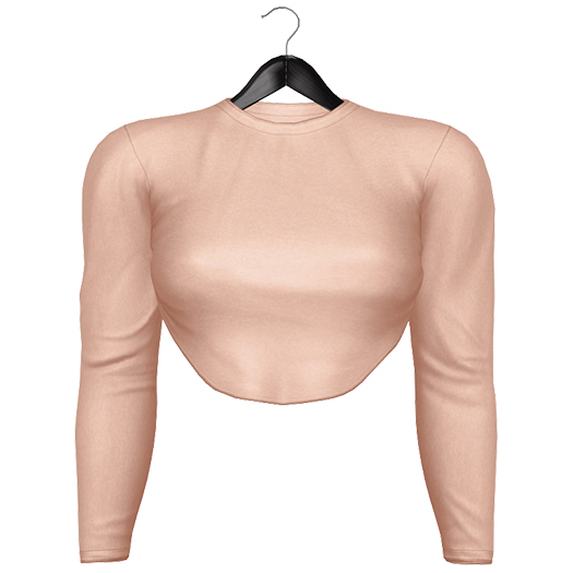 [Pumpkin] Long Sleeve Cropped Top - Buff