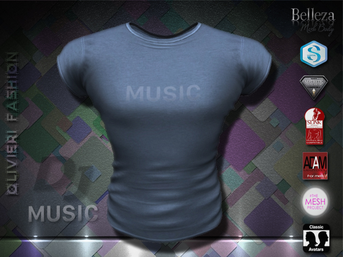 SHIRT - MUSIC - BLUE