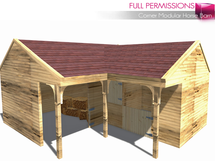 Full Perm Mesh Corner Modular Horse Barn