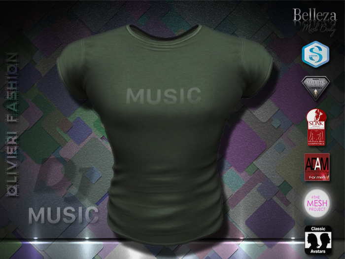SHIRT - MUSIC - GREEN