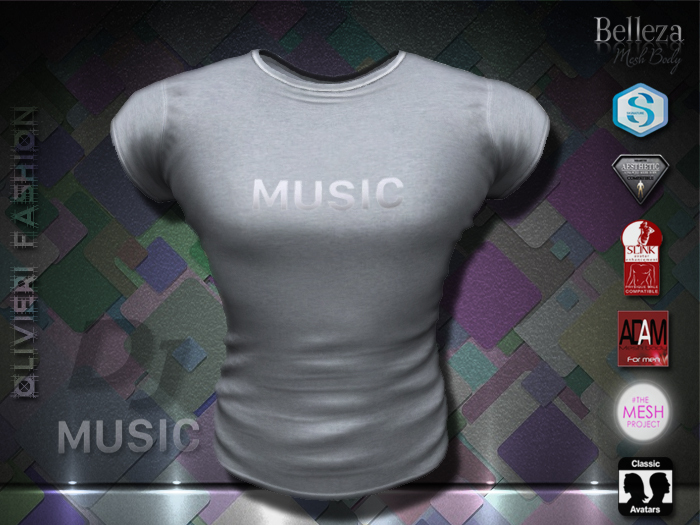 SHIRT - MUSIC - GREY