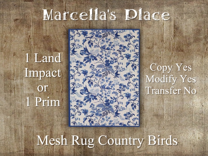 [MP] Mesh Rug Country Birds (C/M)