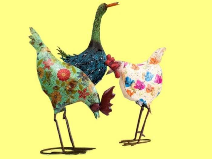Chicken Duck Trio Country Kitchen HOME WALL DECOR Hang Art 3D Decal Style Alpha on 1 PRIM Copy/Mod House Beauty Plaque