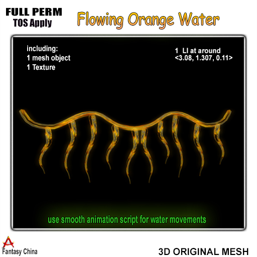 FC- FP Mesh Flowing Orange Water 